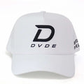 DVDE Performance Hat in white with embroidered DVDE logo